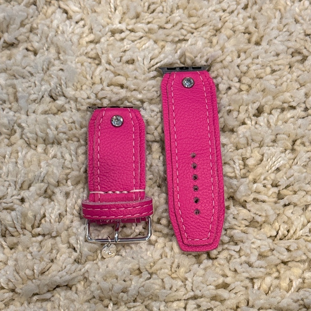 Hot Pink Leather Sparkl Watch Strap for Apple Watch